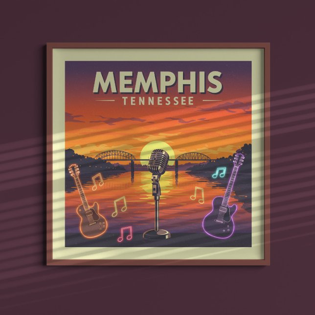 Vintag Memphis Tennessee Poster (Von Creator hochgeladen)
