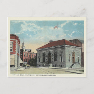 Vintag Menominee Michigan Postkarte