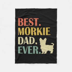 Vintag Mens Best Morkie Dog Vater Ever Fathday Fleecedecke