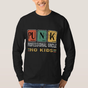 Vintag Mens Punk Beruflich Onkel No Kids T-Shirt