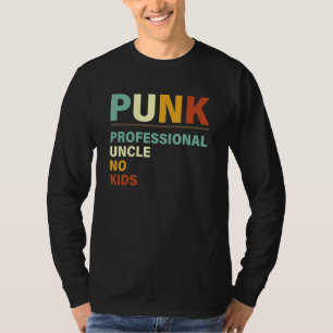 Vintag Mens Punk Beruflich Onkel No Kids T-Shirt