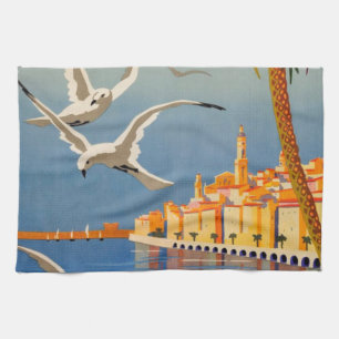 Vintag Menton CoTe D'azur Geschirrtuch