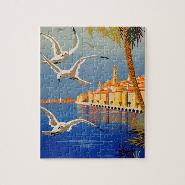 Vintag Menton CoTe D'azur Puzzle (Vertikal)
