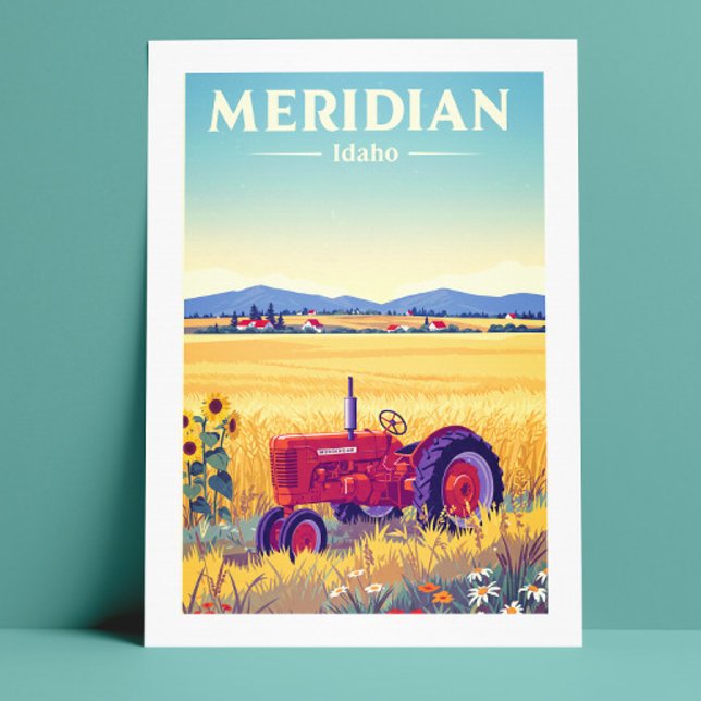 Vintag Meridian Idaho Postkarte (Von Creator hochgeladen)