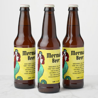 Vintag Mermaid Bierflaschenetikett