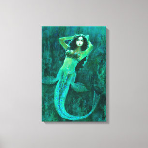 Vintag Mermaid Canvas Print Leinwanddruck