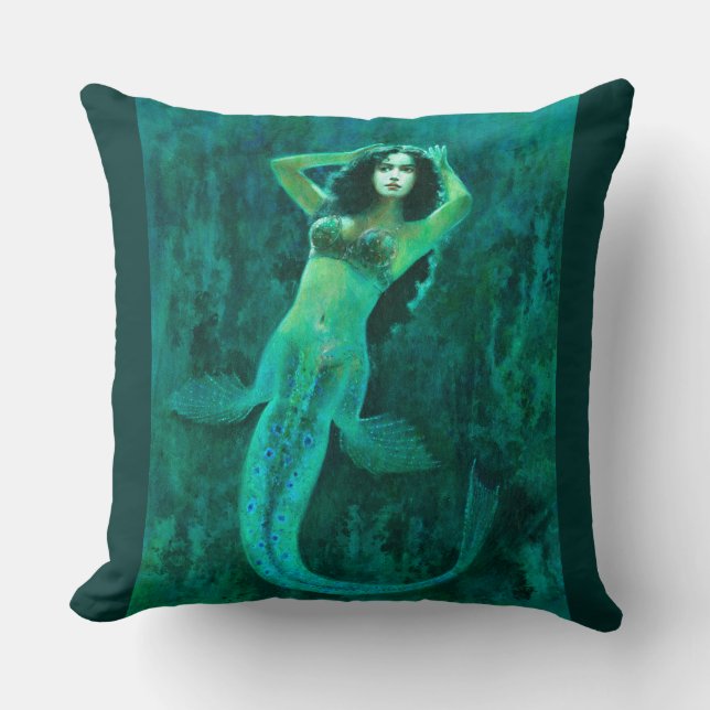 Vintag Mermaid Cushion Kissen (Vorderseite)