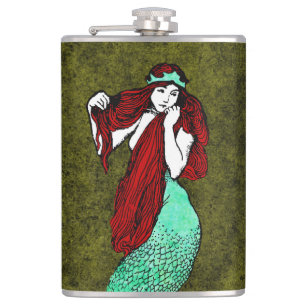 Vintag Mermaid Flachmann