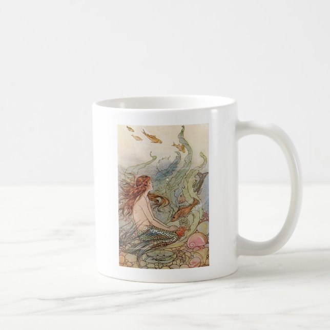 Vintag Mermaid Kaffeetasse (Rechts)