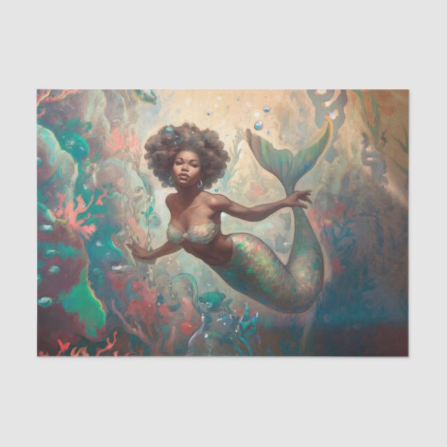 Vintag Mermaid Mermaids Decoupage Seidenpapier (Vorderseite)