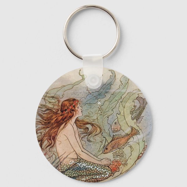 Vintag Mermaid Schlüsselanhänger (Vorderseite)