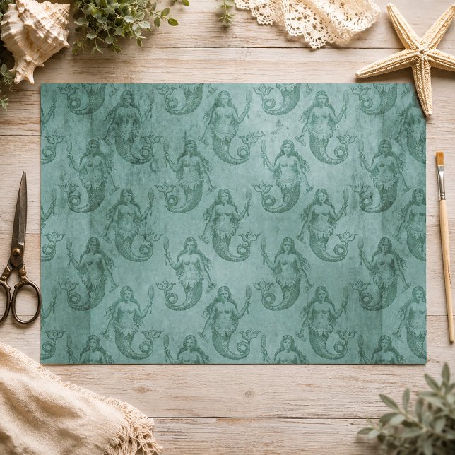 Vintag Mermaid Seidenpapier (Mermaid Tissue Paper)