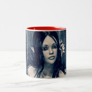 Vintag Mermaid Zweifarbige Tasse