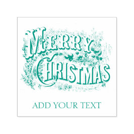 VINTAG MERRY CHRISTMAS RUBBER BRIEFMARKE PERMASTEMPEL