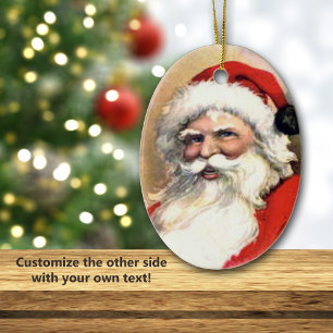 Vintag Merry Santa Personalisiert Weihnachten Keramikornament