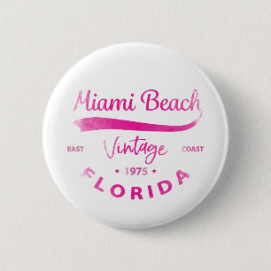 Vintag Miami Beach, Florida, Ostküste Button