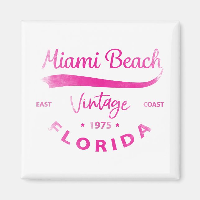Vintag Miami Beach, Florida, Ostküste Magnet (Vorne)