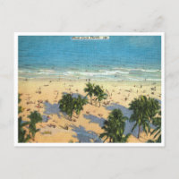 Vintag Miami Beach, Florida Travel Postcard