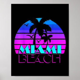 Vintag Miami Beach Novelty Tee Shirts, I Liebe Mia Poster