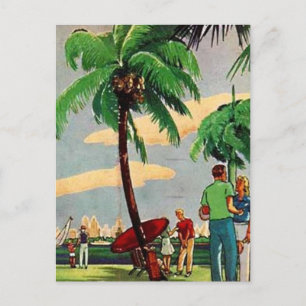 Vintag Miami, Florida, USA - Postkarte