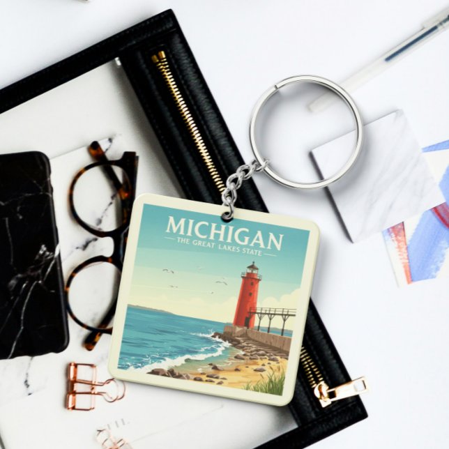 Vintag Michigan Schlüsselanhänger (Von Creator hochgeladen)