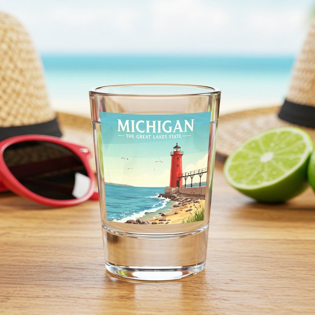Vintag Michigan Schnapsglas (Von Creator hochgeladen)