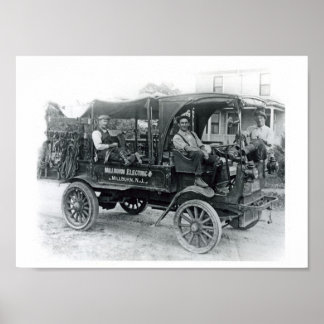 Vintag Millburn Electric Company Truck Poster