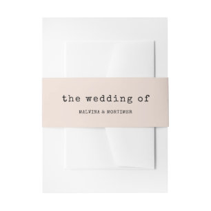 Vintag-minimalistische Schreibmaschinenhochzeit Einladungsbanderole