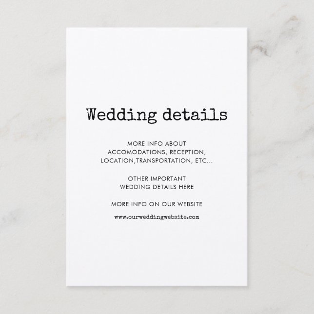 Vintag-minimalistische Schreibtischausgabe Begleitkarte (Vorderseite)