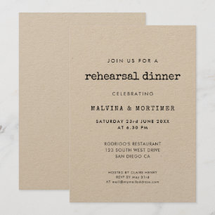 Vintag-minimalistisches Probe Einladung