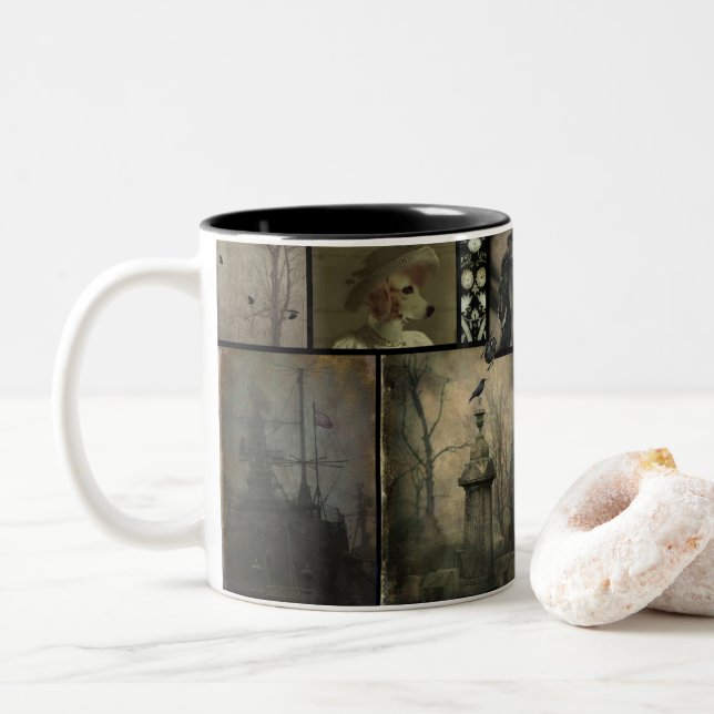 Vintag Mirage Zweifarbige Tasse (Mit Donut)