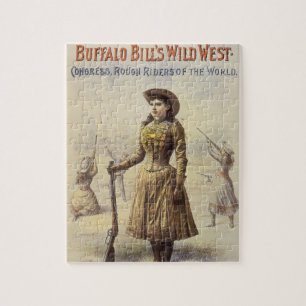 Vintag Miss Annie Oakley, Western Cowgirl Puzzle