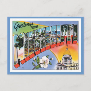 Vintag Mississippi Postkarte