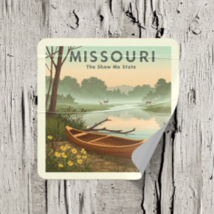 Vintag Missouri Quadratischer Aufkleber