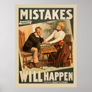 Vintag Mistakes Happen Poster
