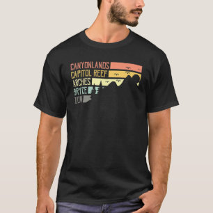 Vintag Moab Souvenir Big 5 Utah Mighty Five Natis T-Shirt