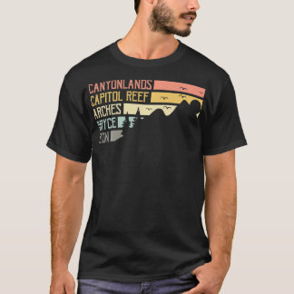 Vintag Moab Souvenir Big 5 Utah Mighty Five Natis T-Shirt