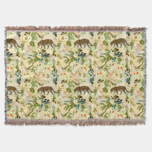 Vintag Moderne Blume Tiger Dschungel Tropisch Decke
