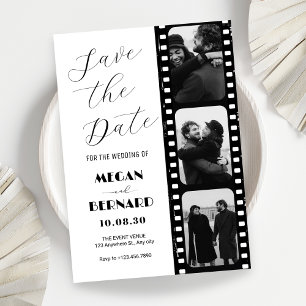 Vintag Moderne Foto-Hochzeit Save The Date