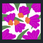 Vintag Moderner Retro-Pop floral Bold Doodle Art Poster<br><div class="desc">Digitales Design von Traum Big Digital</div>