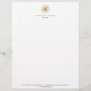 VINTAG MODERNISTISCHE INNENDESIGNER-Letterhead Briefkopf
