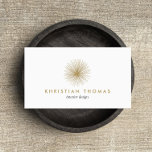 VINTAG MODERNISTISCHER INNENDESIGNER, DEKORATOR VISITENKARTE<br><div class="desc">Ein goldenes Sputnik-Logo zusammen mit Ihrem Namen oder Firmennamen schafft ein einzigartiges,  Vintag modernistisches Design für Ihre Marke. Ideal für Innenarchitekten und Dekorateure! © 1201AM CREATIVE</div>