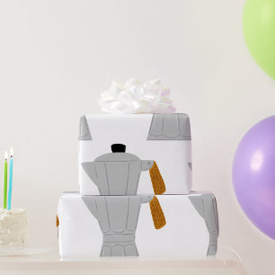 Vintag Moka Pot Kaffeemaschine Retro Espresso Geschenkpapier