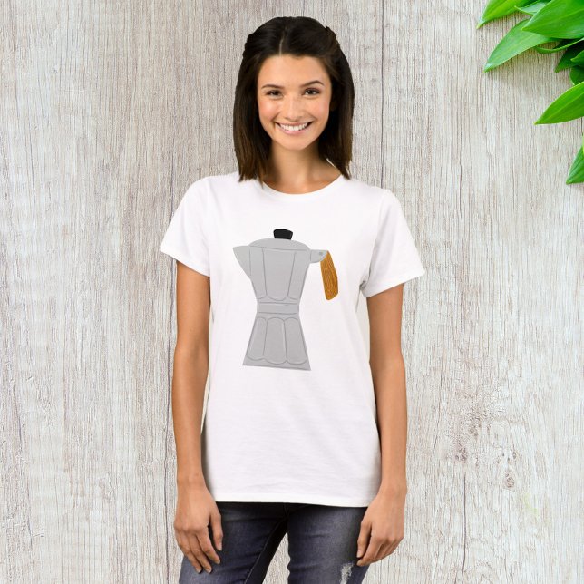 Vintag Moka Pot Kaffeemaschine Retro Espresso T-Shirt (Von Creator hochgeladen)