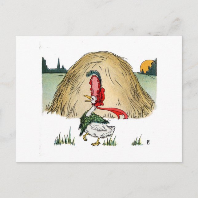 Vintag Momma Goose Postkarte (Vorderseite)