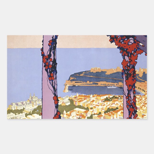 Vintag Monaco Monte Carlo Aufkleber für Reisen (Vorderseite)