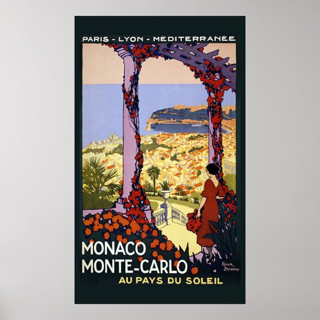 Vintag Monaco Monte Carlo Poster (Vorne)