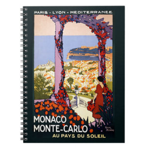 Vintag Monaco Monte Carlo Spiral Foto Notebook Notizblock
