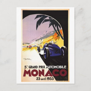 Vintag Monaco - Postkarte