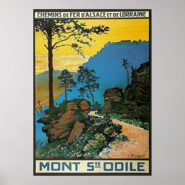 Vintag Mont St. Odile Travel Poster (Vorne)